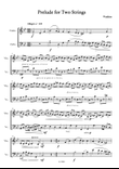 Prelude for two strings - original (full score)