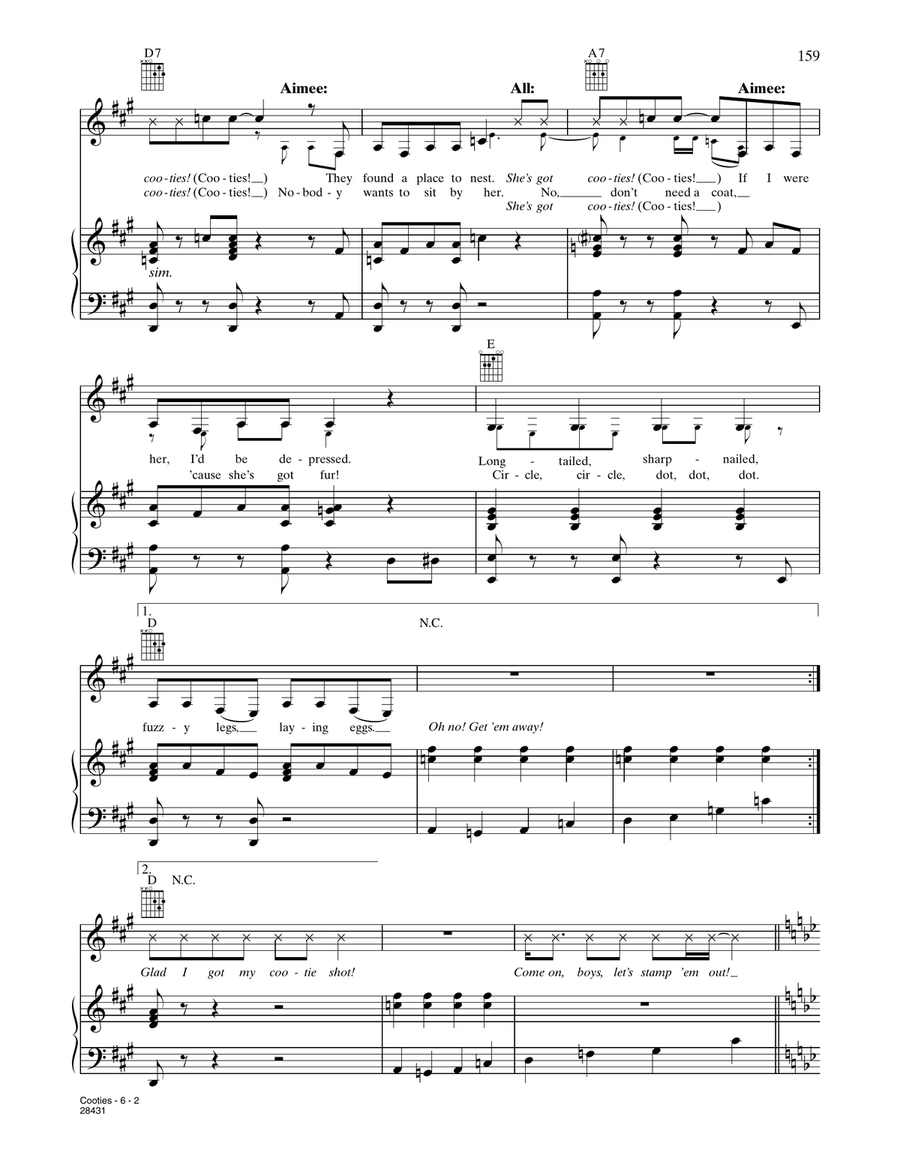 Cooties (from Hairspray) Cooties (from Hairspray) Piano, Vocal, Guitar scores gallery preview page 2