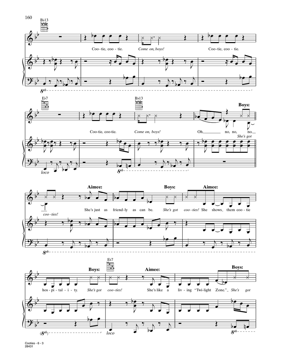 Cooties (from Hairspray) Cooties (from Hairspray) Piano, Vocal, Guitar scores gallery preview page 3