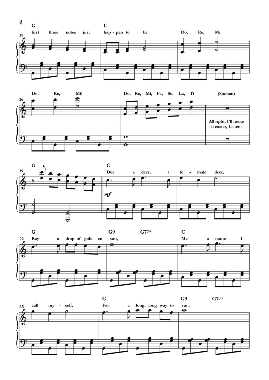 Do-re-mi Piano Solo scores gallery preview page 2