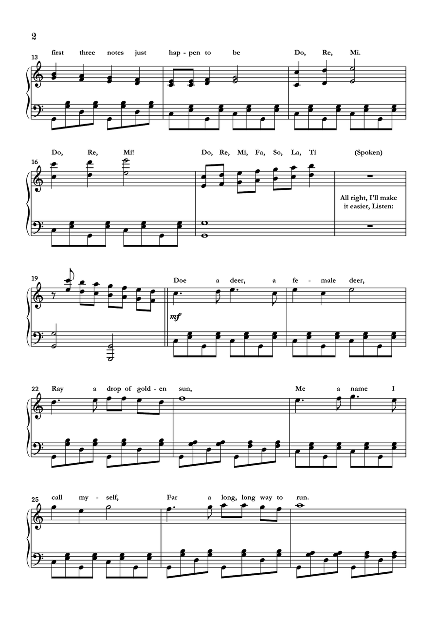 Do-re-mi Piano Solo scores gallery preview page 2