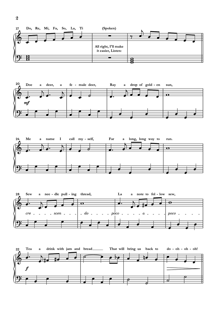 Do-re-mi Easy Piano scores gallery preview page 2