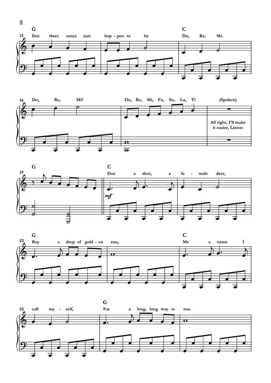 Do-re-mi Piano Solo scores gallery preview page 2