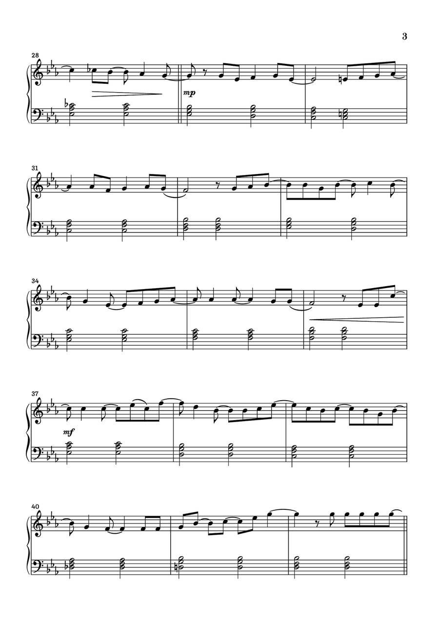 How Deep Is Your Love Easy Piano scores gallery preview page 3