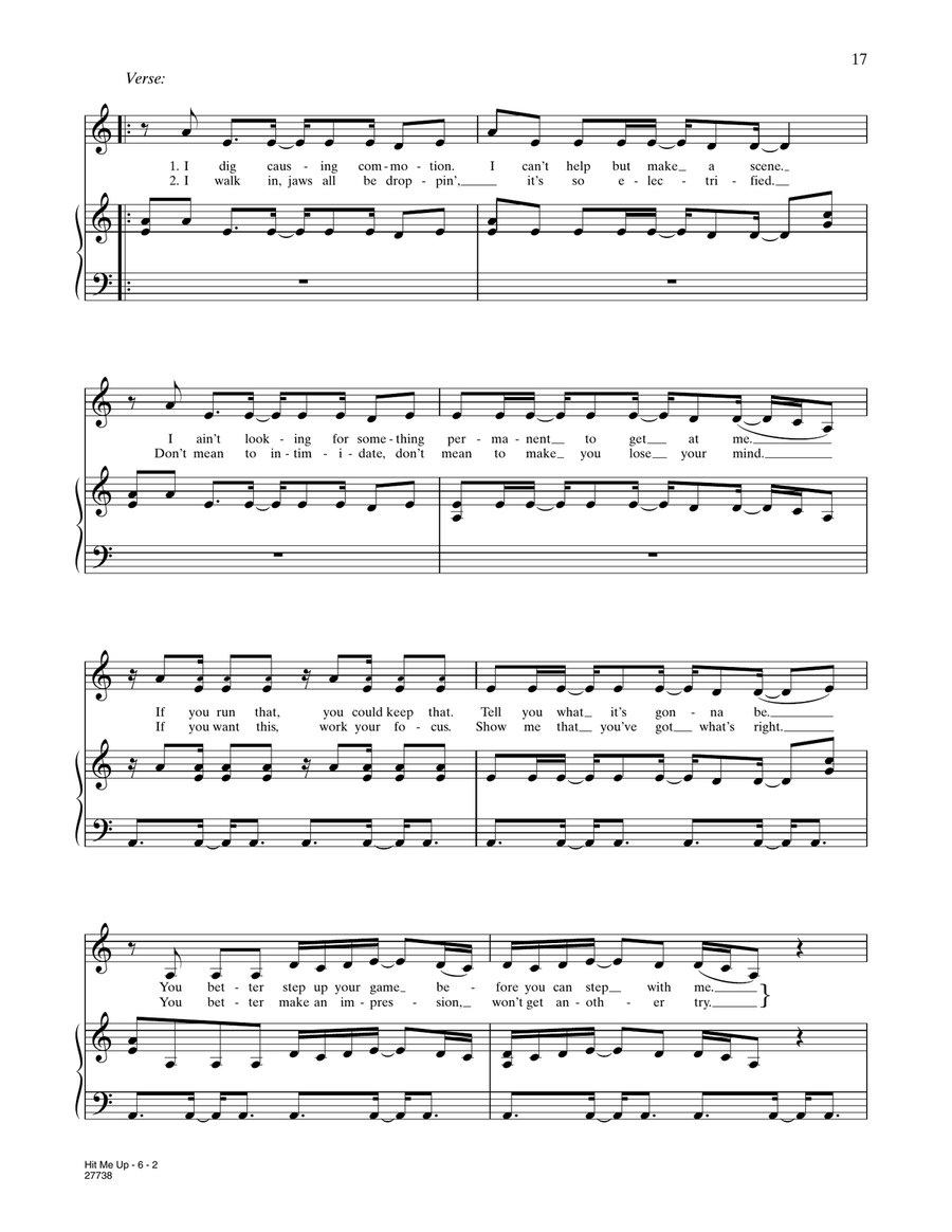 Hit Me Up (from Happy Feet) Piano, Vocal, Guitar scores gallery preview page 2
