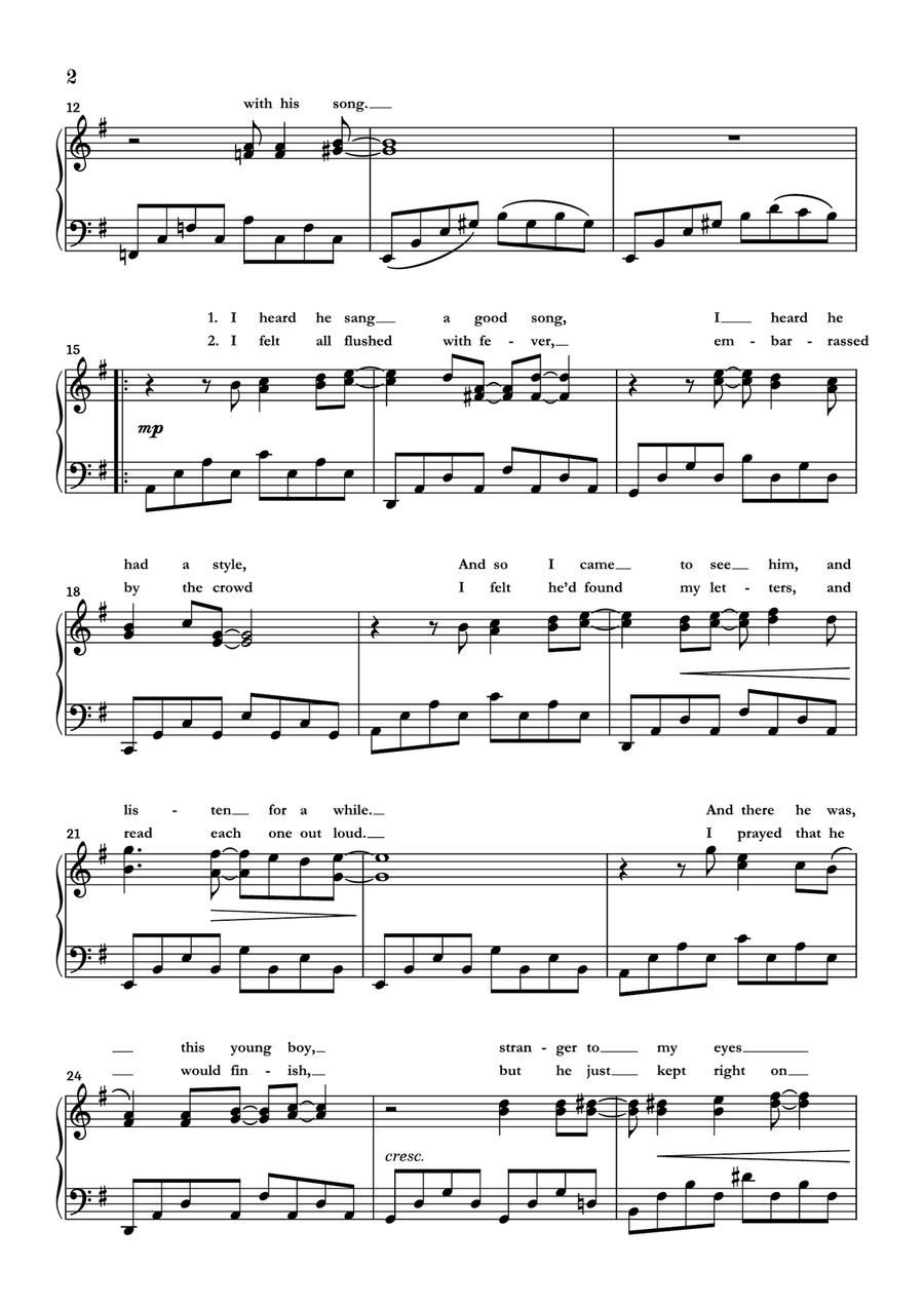 Killing Me Softly With His Song Piano Solo scores gallery preview page 2