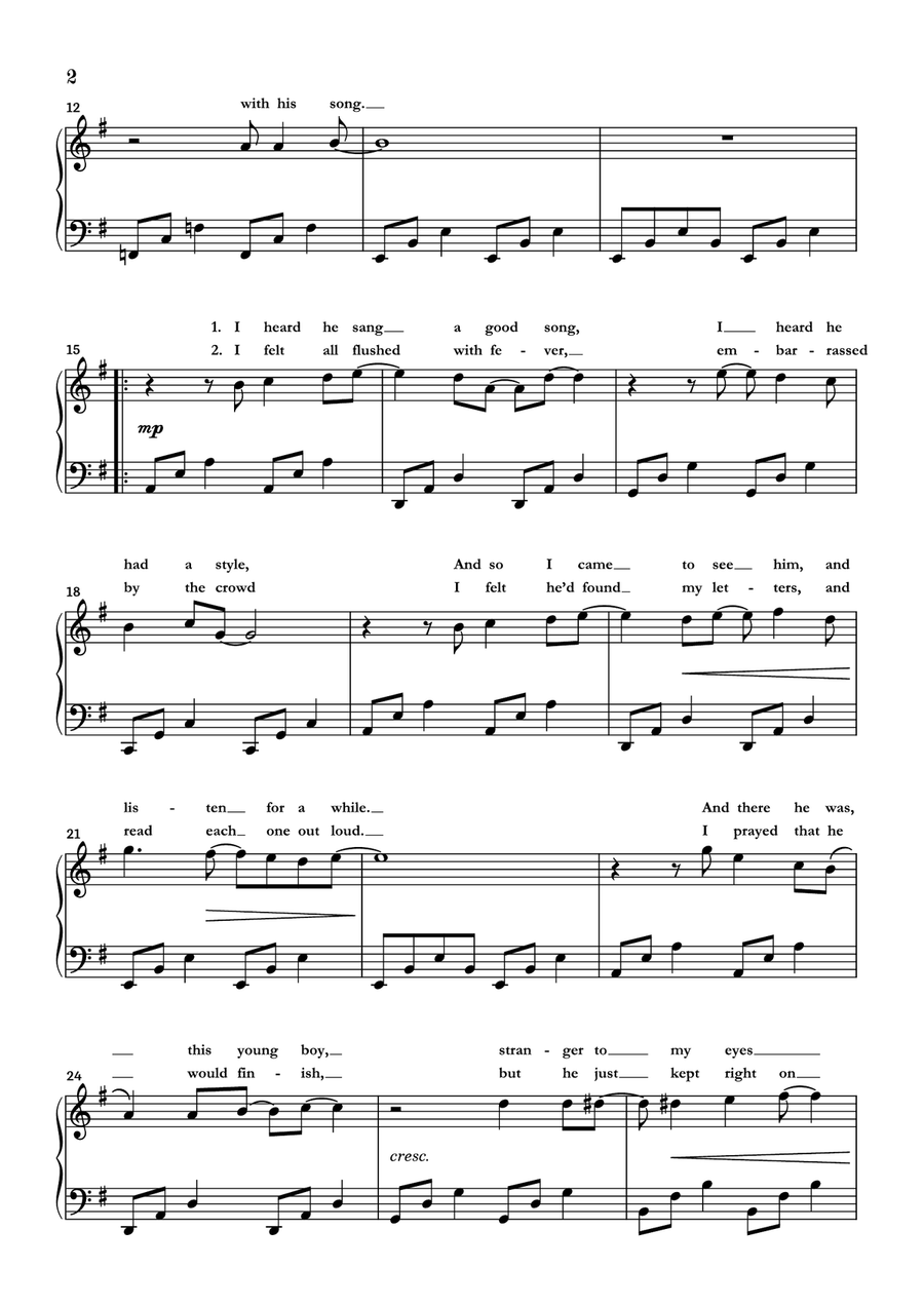Killing Me Softly With His Song Piano Solo scores gallery preview page 2
