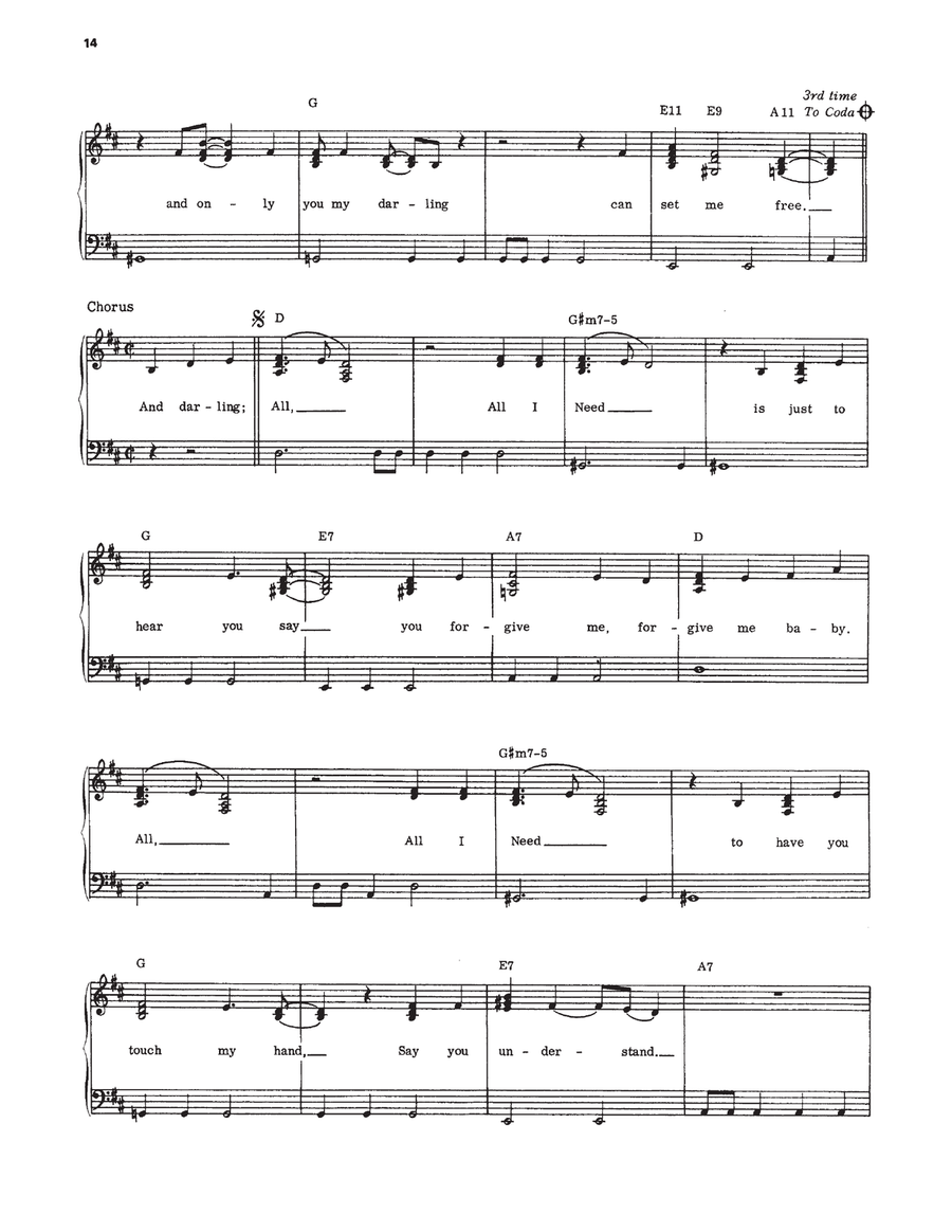 All I Need All I Need Piano, Vocal, Guitar scores gallery preview page 2