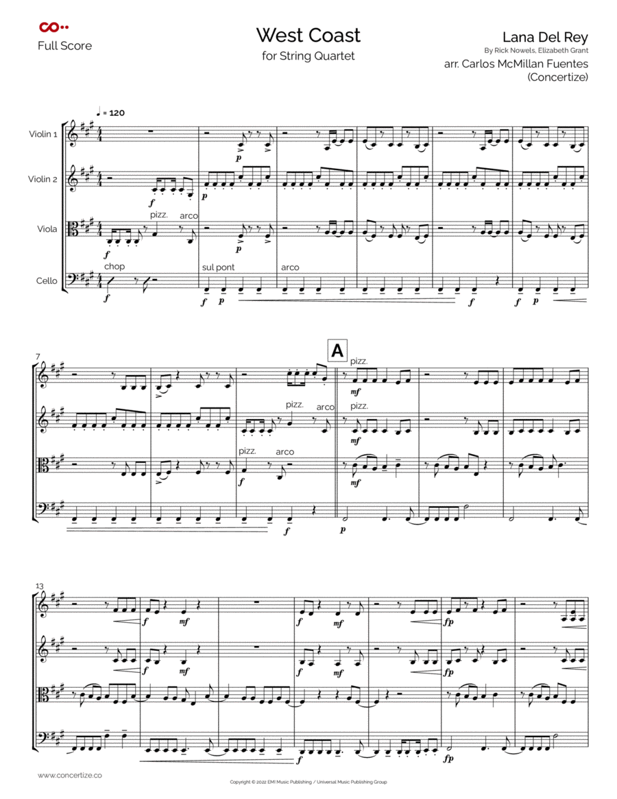 West Coast Cello scores gallery preview page 1