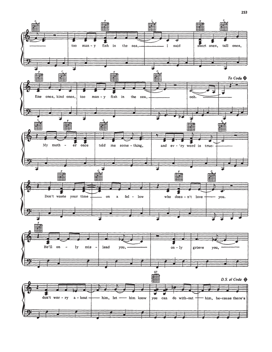 Too Many Fish In The Sea Piano, Vocal, Guitar scores gallery preview page 2
