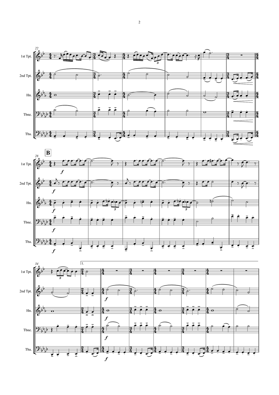 All You Need Is Love Brass Quintet scores gallery preview page 2