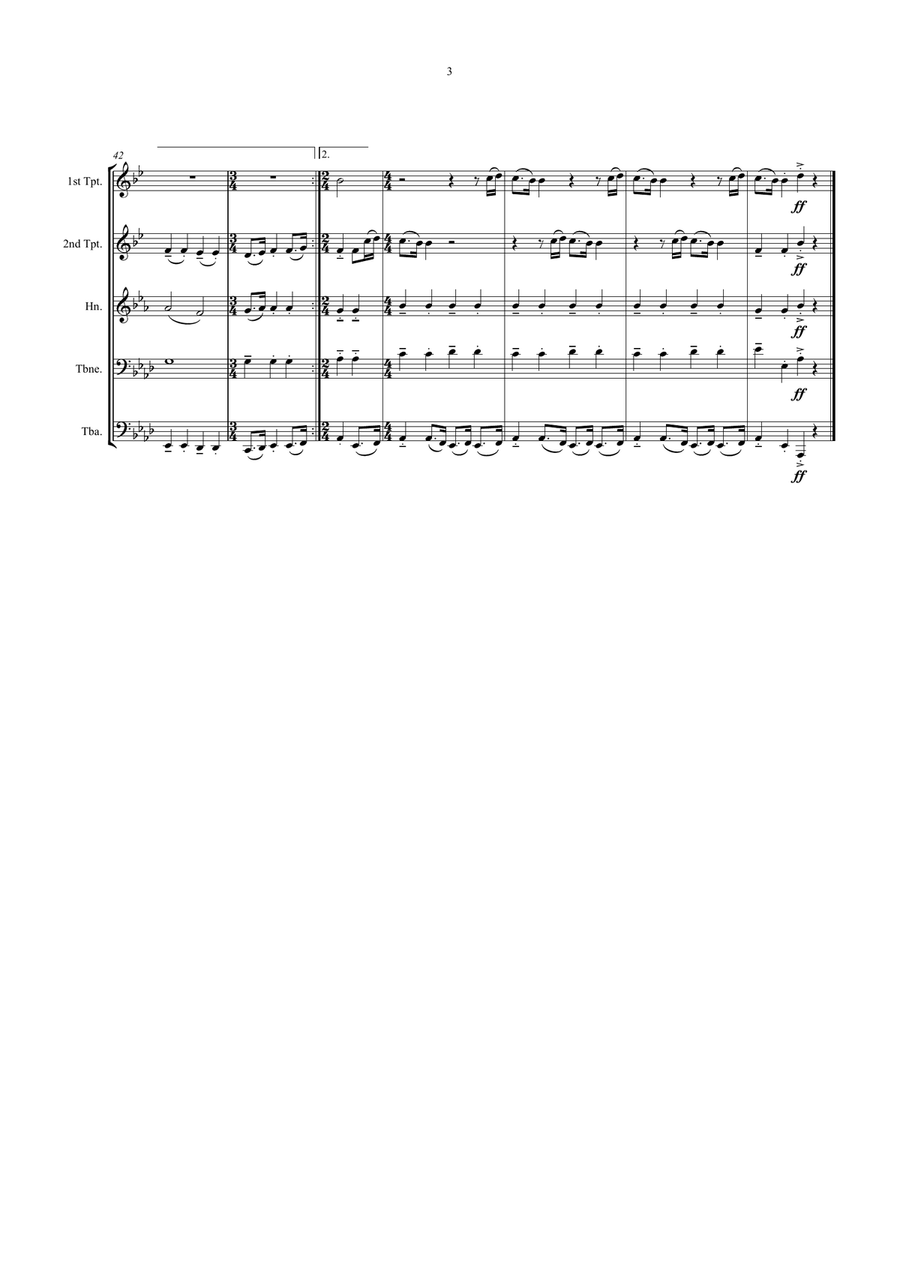 All You Need Is Love Brass Quintet scores gallery preview page 3