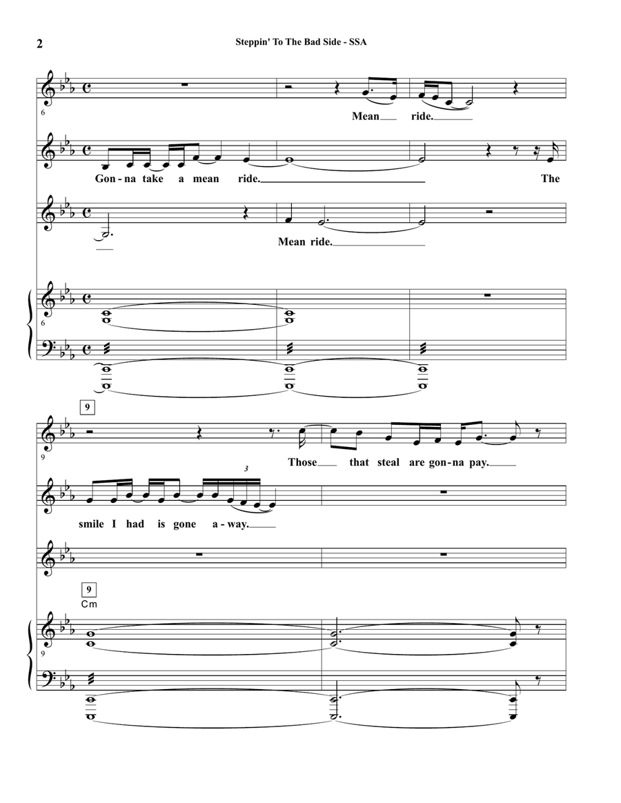 Steppin' To The Bad Side SSA scores gallery preview page 2