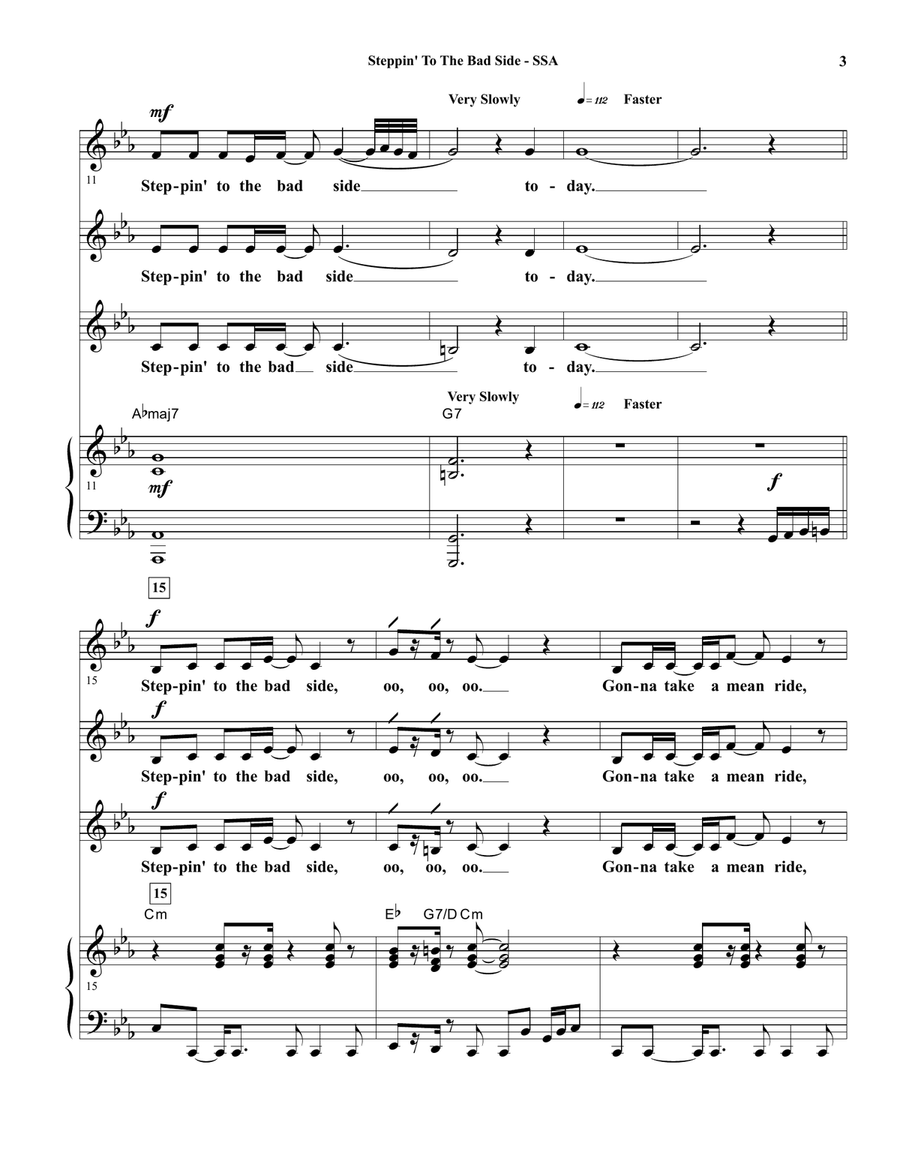 Steppin' To The Bad Side SSA scores gallery preview page 3