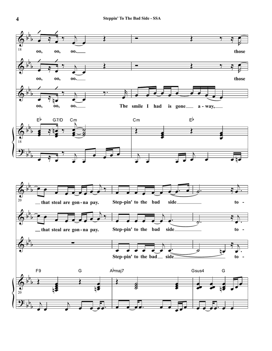 Steppin' To The Bad Side SSA scores gallery preview page 4