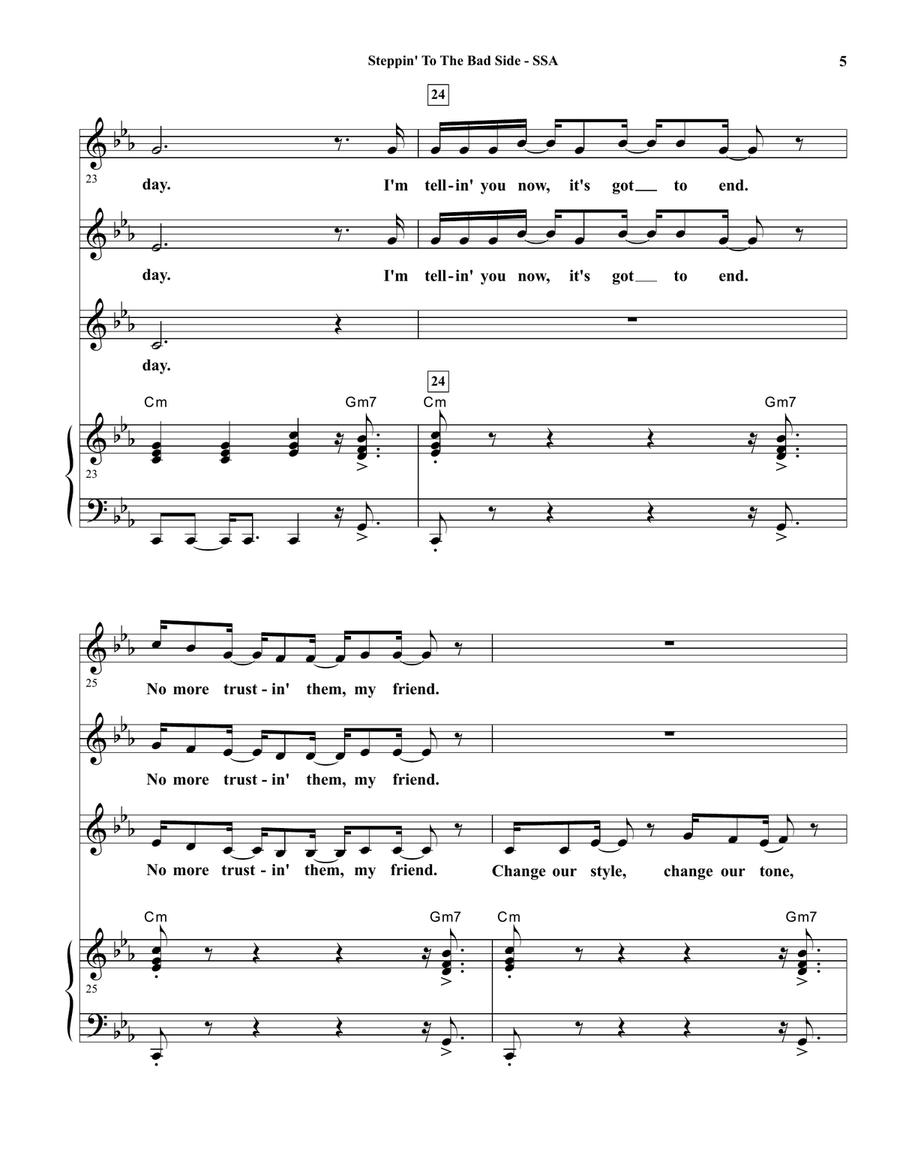 Steppin' To The Bad Side SSA scores gallery preview page 5