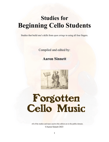 Studies for Beginning Cello Students