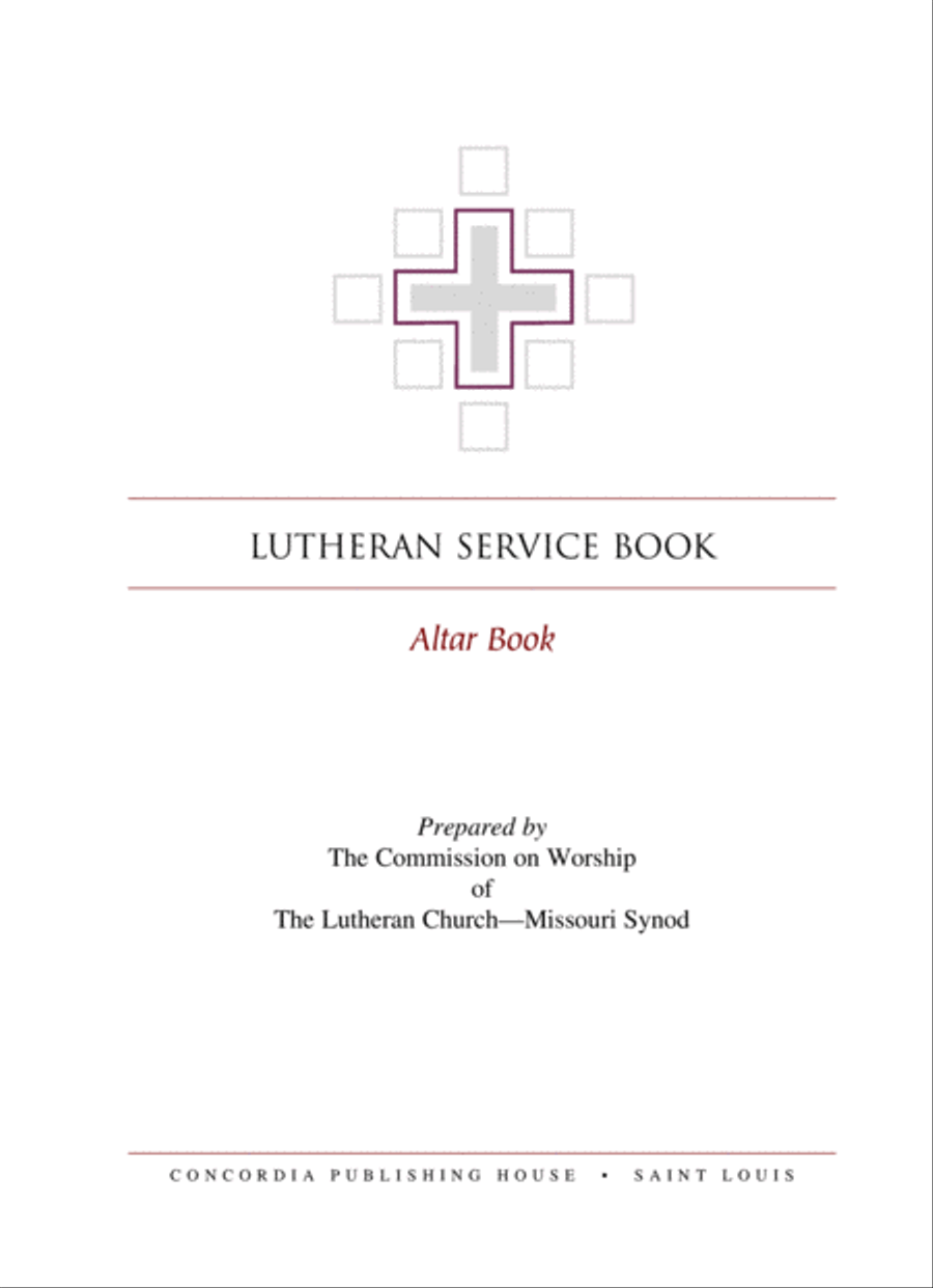 Lutheran Service Book: Altar Book Choir scores gallery preview page 2