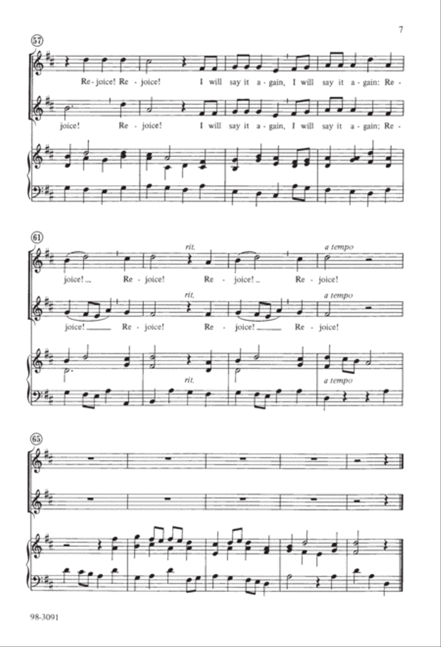 Rejoice in the Lord Always Choir scores gallery preview page 4