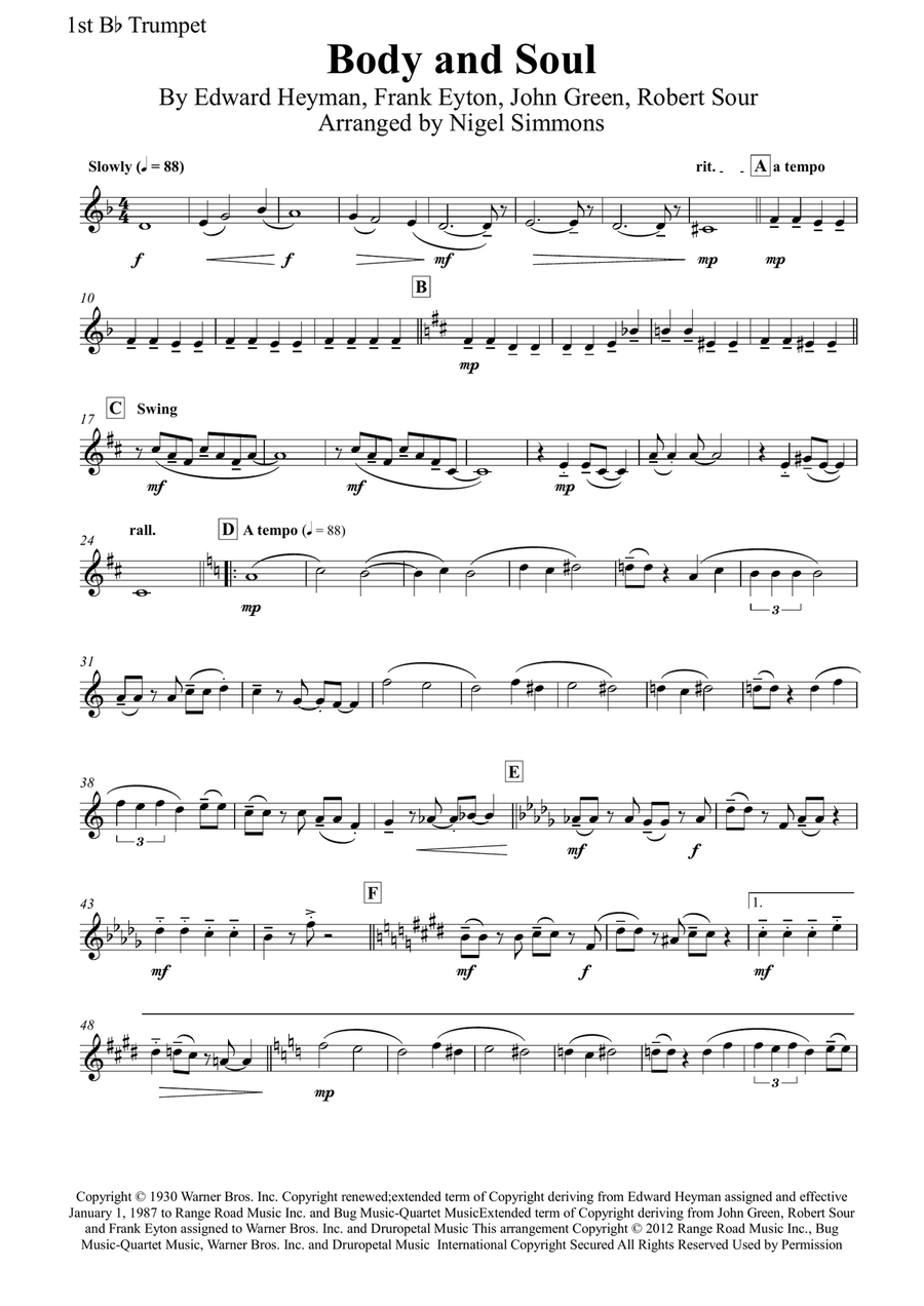 Body And Soul Body And Soul Brass Quintet scores gallery preview page 5