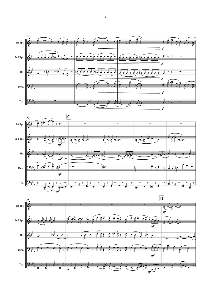 Basin Street Blues Brass Quintet scores gallery preview page 2