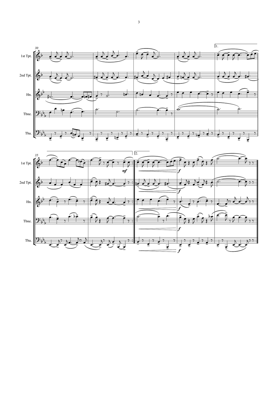 Basin Street Blues Brass Quintet scores gallery preview page 3