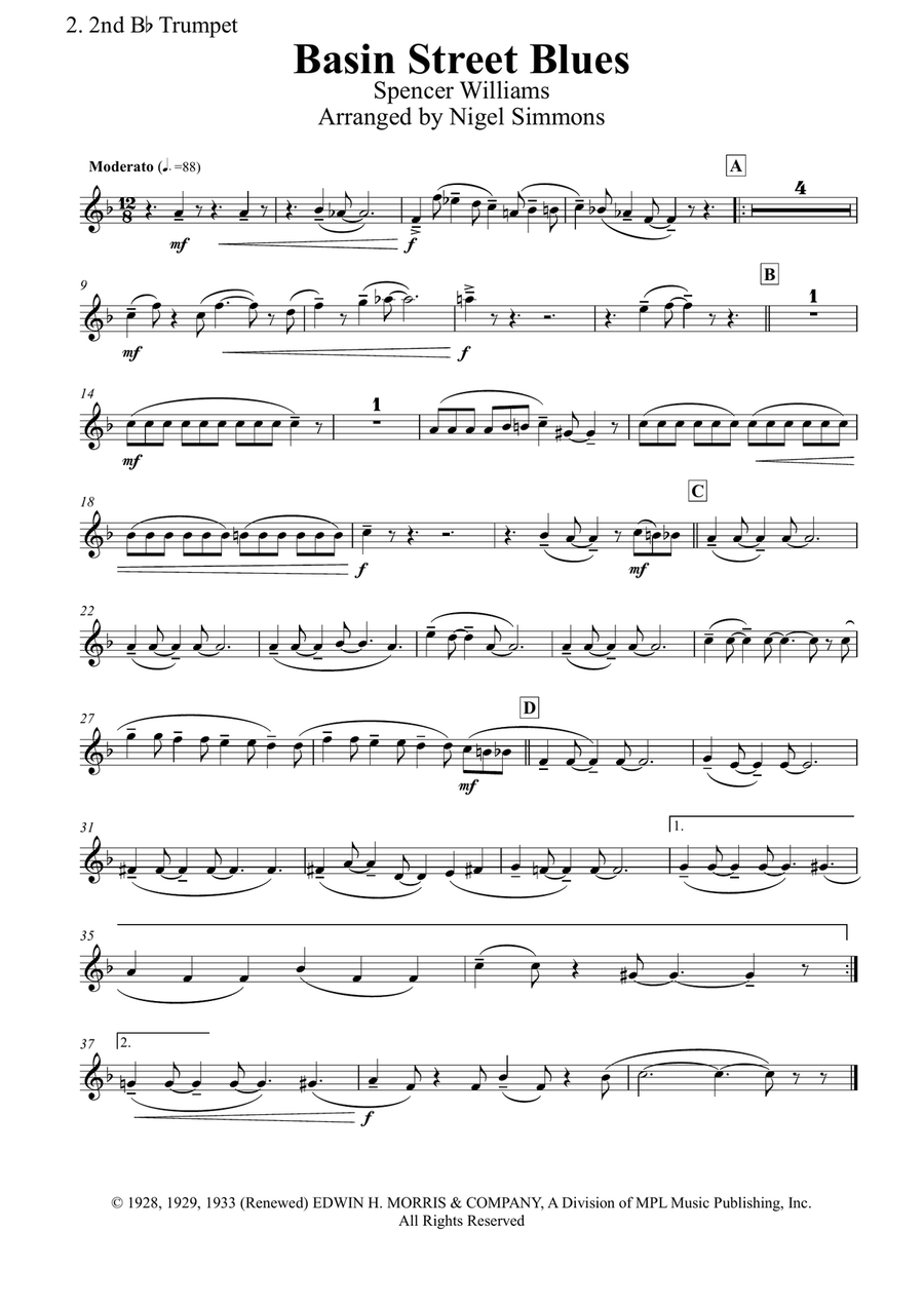 Basin Street Blues Brass Quintet scores gallery preview page 5