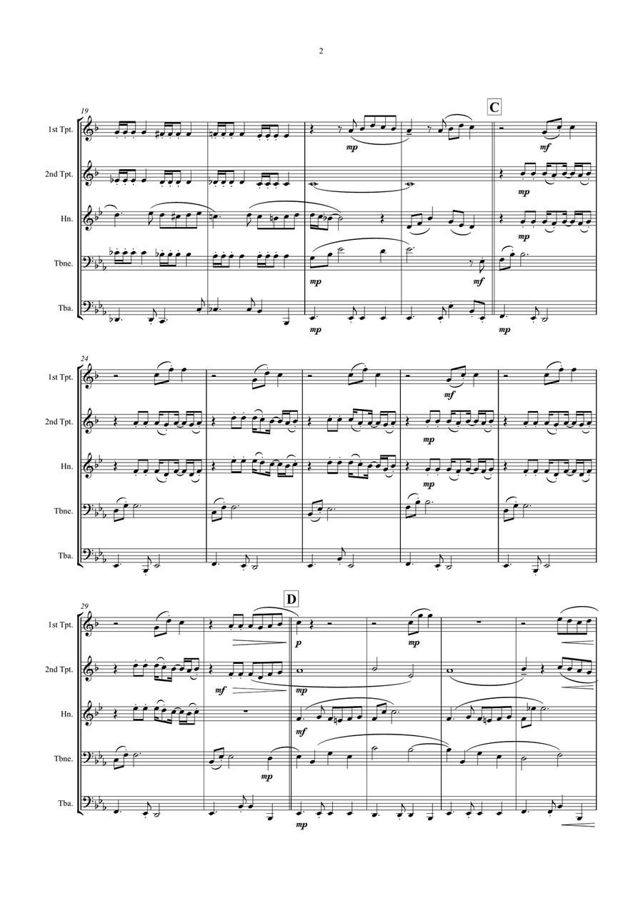 Ben Ben Brass Quintet scores gallery preview page 2
