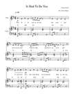 It Had To Be You (Voice and Piano)