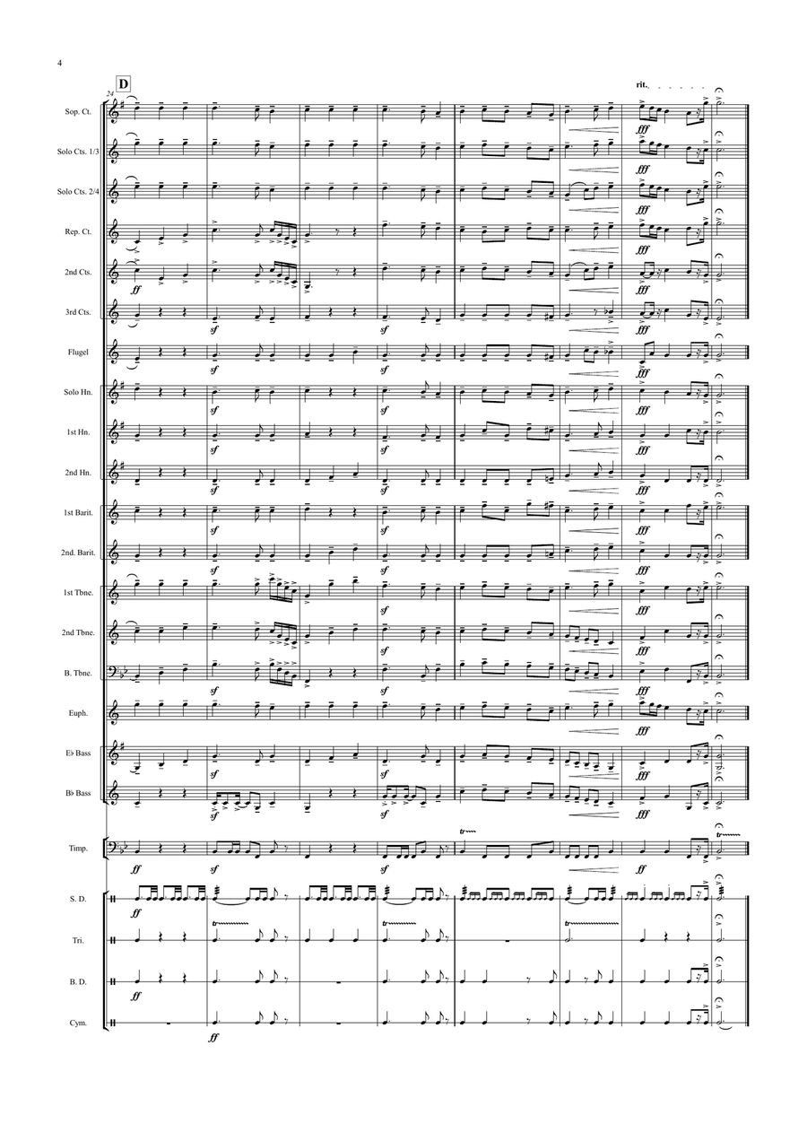 National Anthem: God Save The King Brass Band scores gallery preview page 4