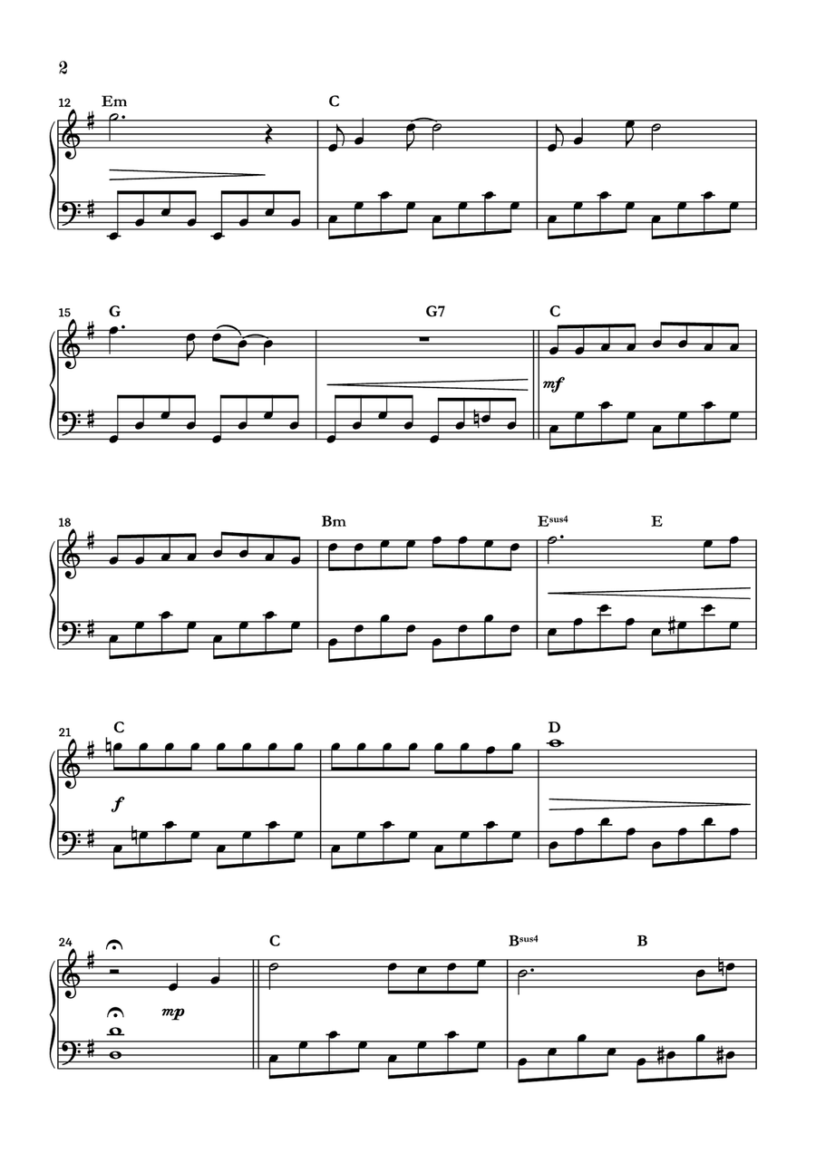 Close To You Piano Solo scores gallery preview page 2