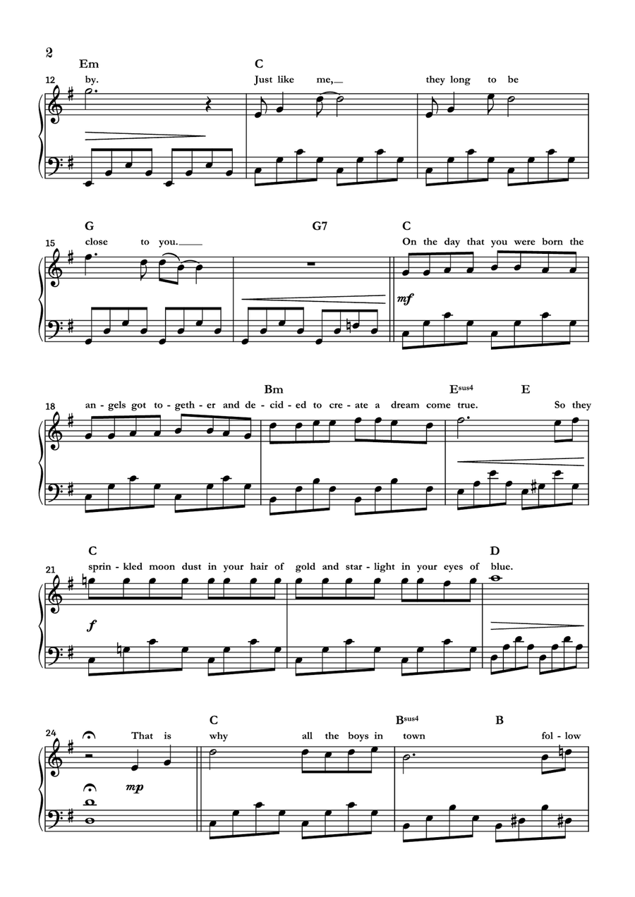 Close To You Piano Solo scores gallery preview page 2