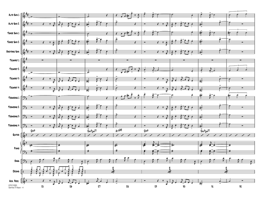Samba Ti Kaye - Conductor Score (Full Score) Jazz Ensemble scores gallery preview page 4