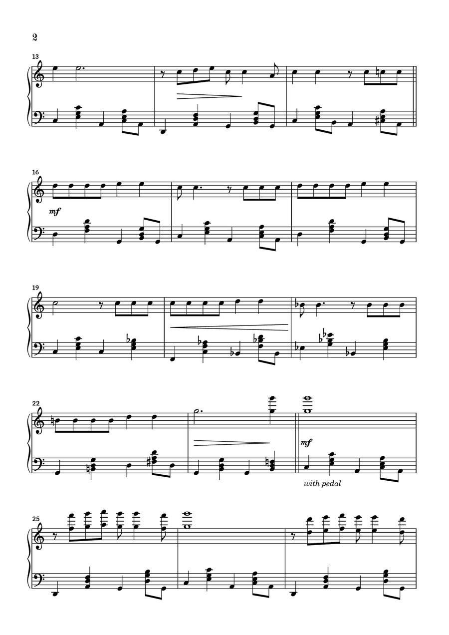 Blue Moon Piano Solo scores gallery preview page 2
