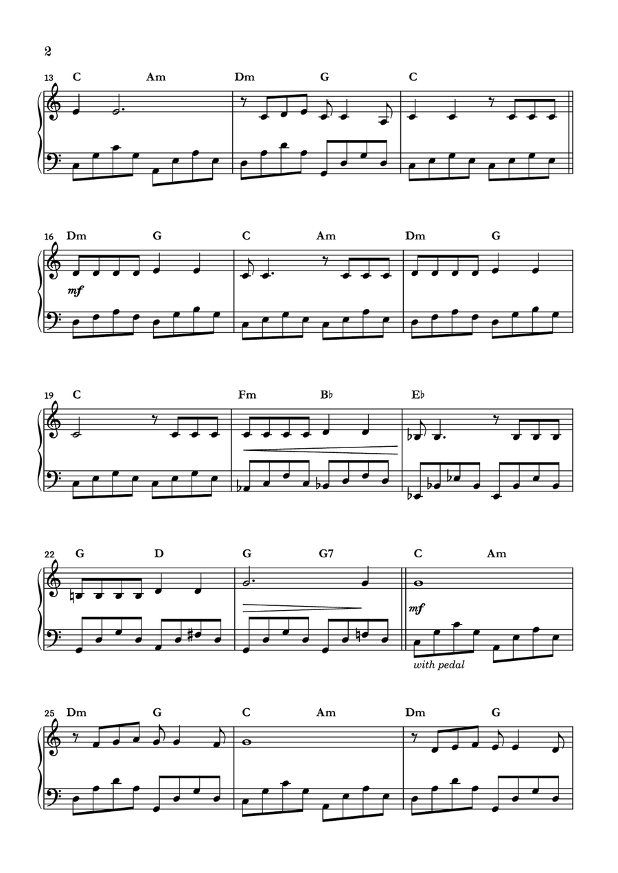 Blue Moon Piano Solo scores gallery preview page 2