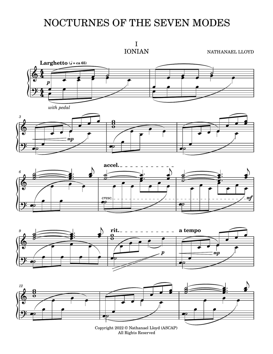 Nocturnes of the Seven Modes Chamber Music scores gallery preview page 3