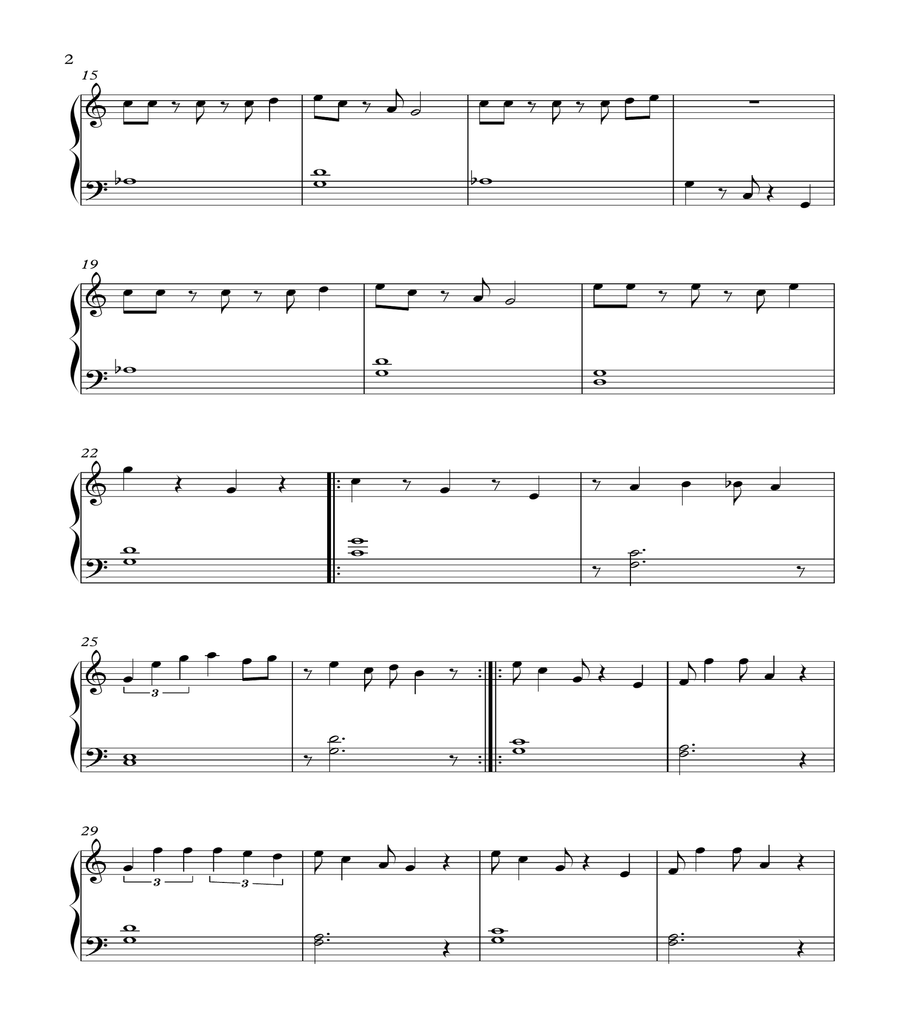 Super Mario Bros Theme Easy Piano scores gallery preview page 2