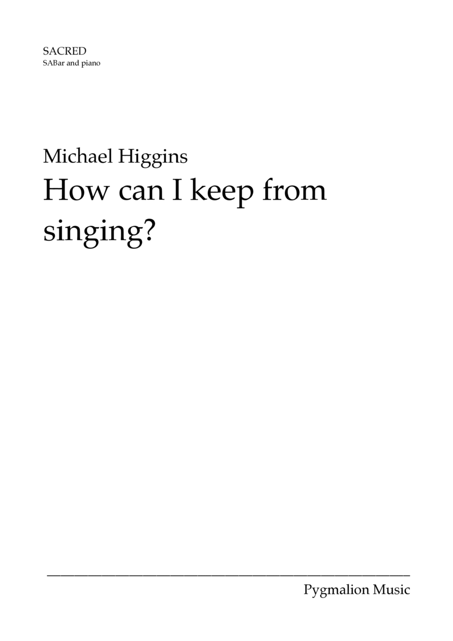 How can I keep from singing? 3-Part scores gallery preview page 1