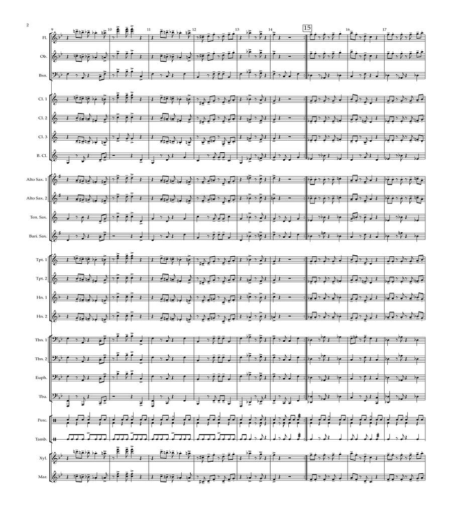 Super Mario Bros Theme Concert Band scores gallery preview page 3