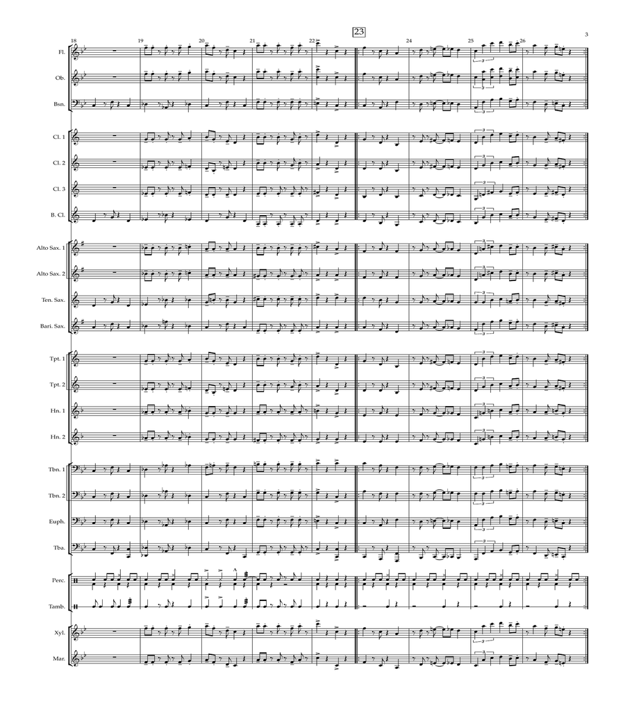 Super Mario Bros Theme Concert Band scores gallery preview page 4
