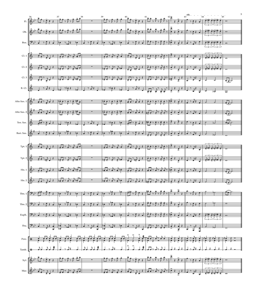 Super Mario Bros Theme Concert Band scores gallery preview page 6
