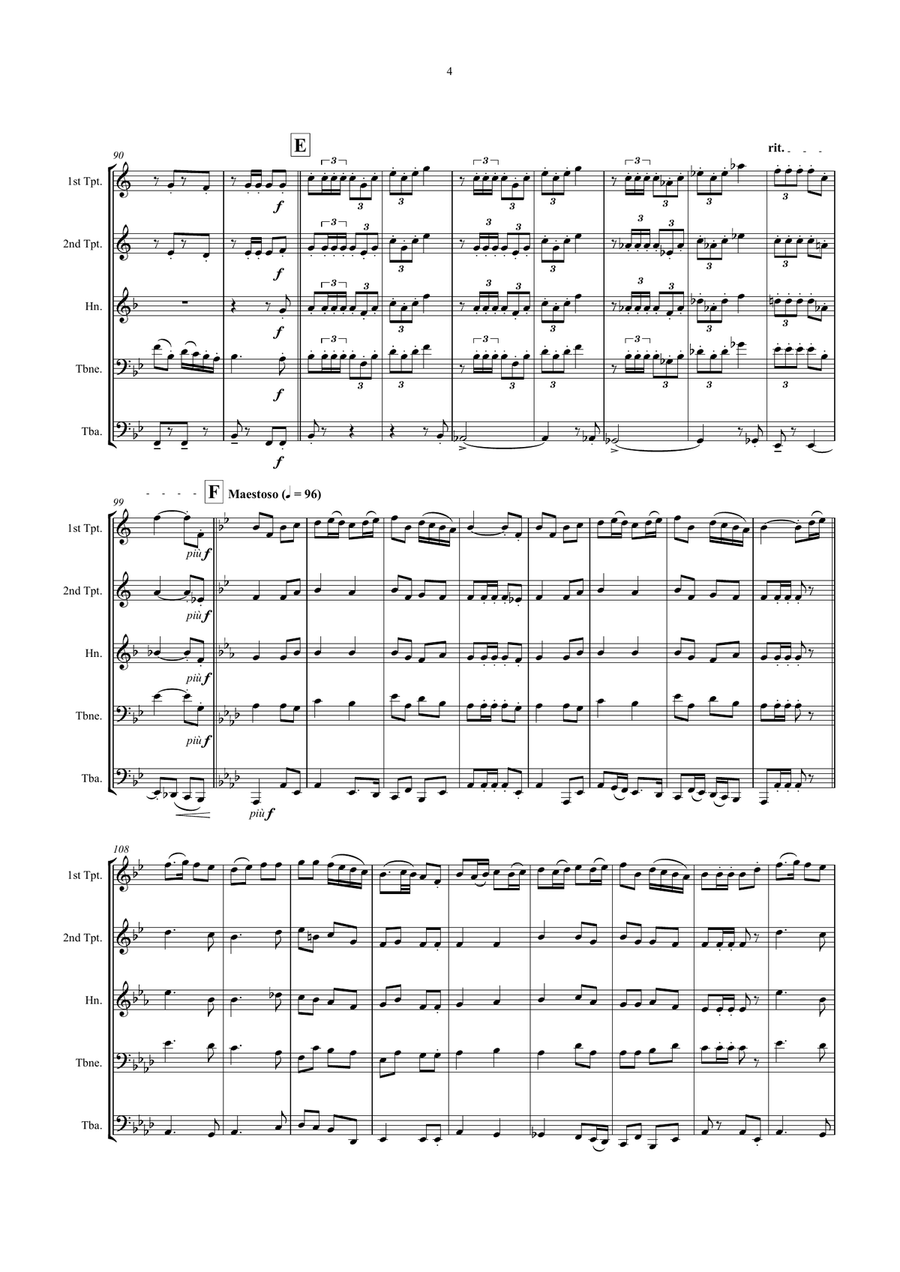 The British Grenadiers The British Grenadiers Brass Quintet scores gallery preview page 4