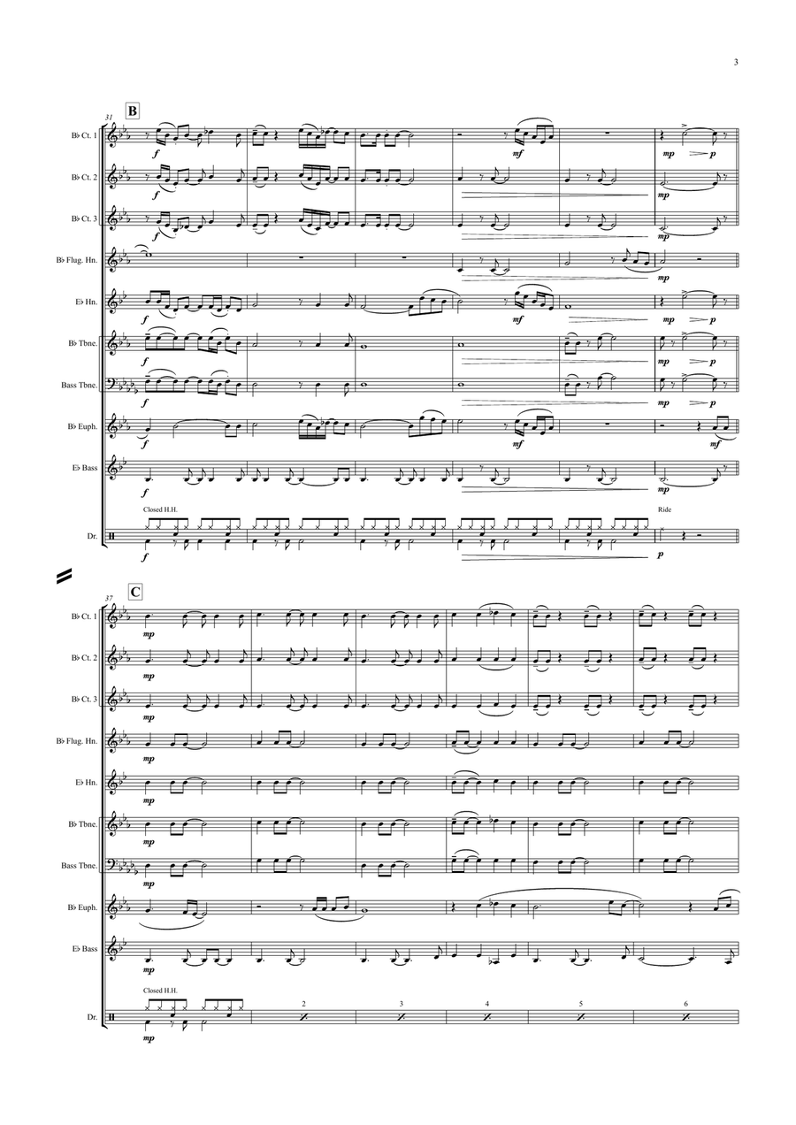 Bridge Over Troubled Water Brass Ensemble scores gallery preview page 3