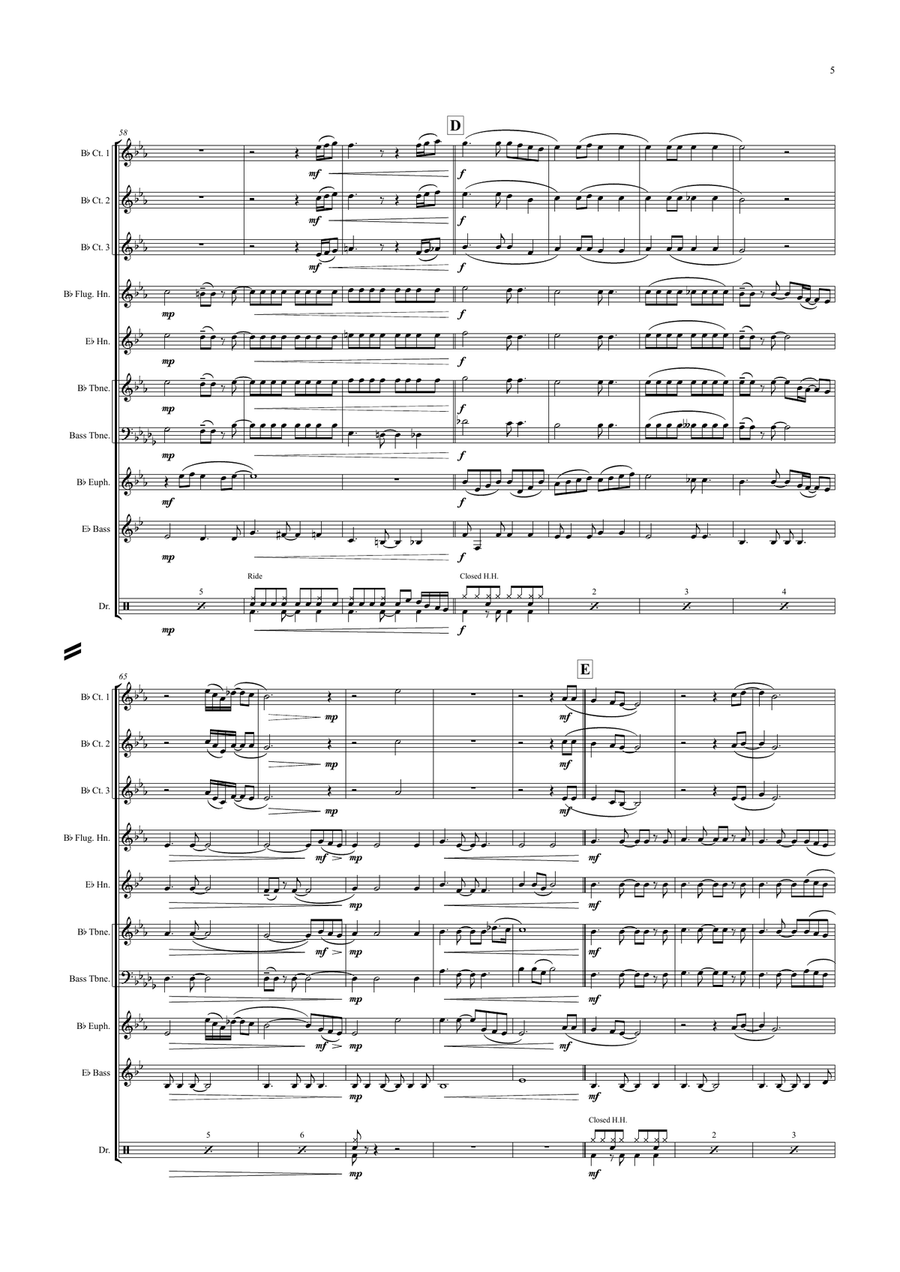 Bridge Over Troubled Water Brass Ensemble scores gallery preview page 5
