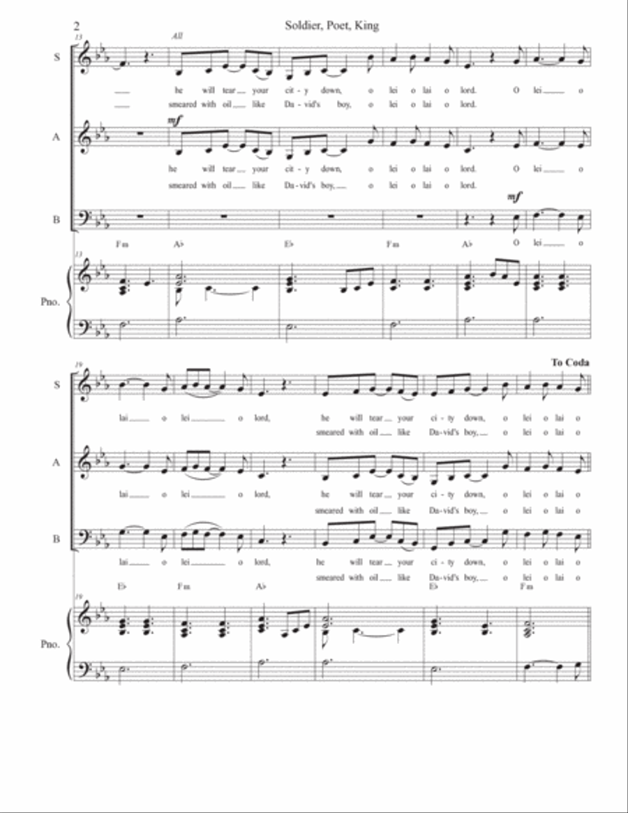 Soldier, Poet, King 3-Part scores gallery preview page 2