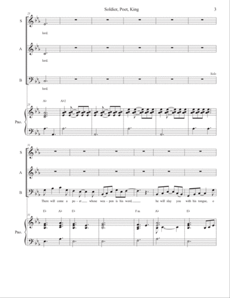 Soldier, Poet, King 3-Part scores gallery preview page 3
