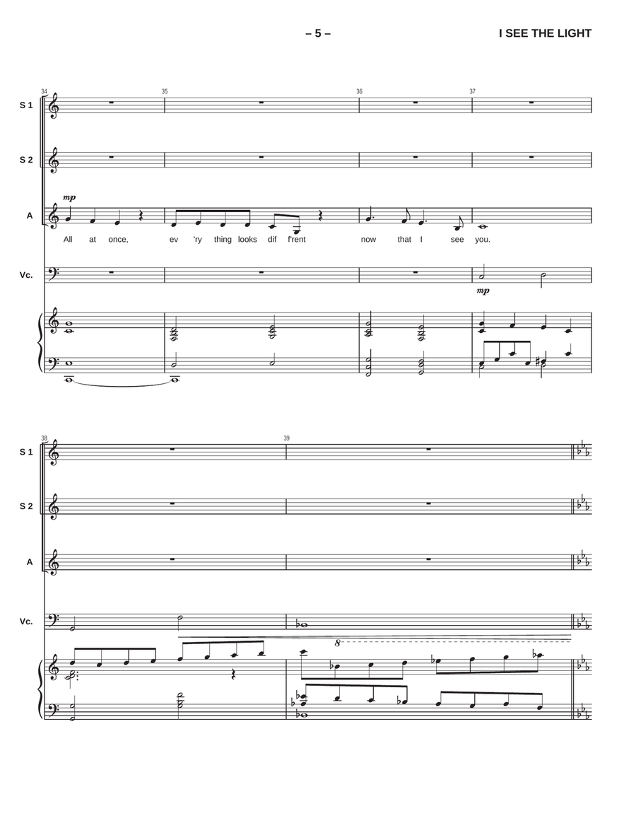 I See The Light I See The Light SSA scores gallery preview page 5