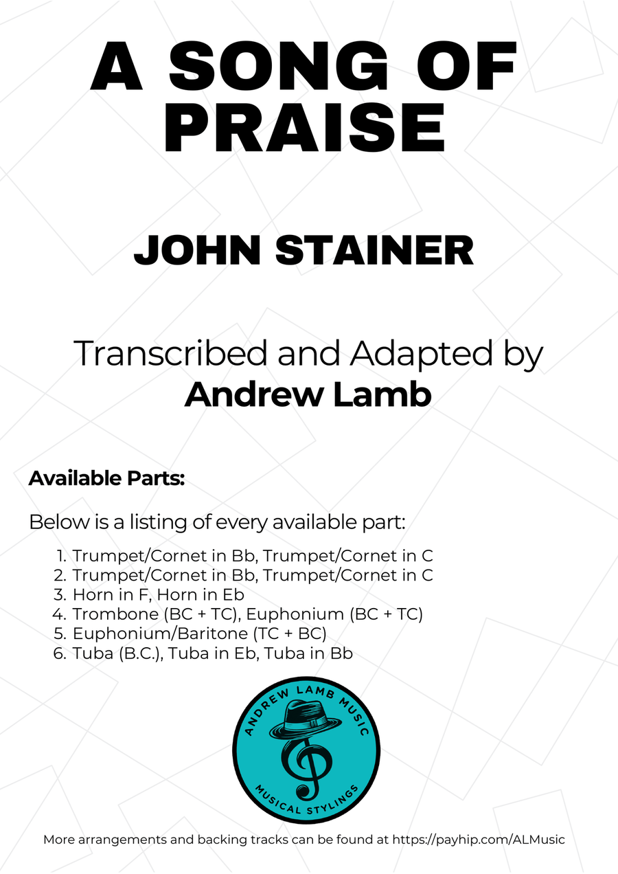 John Stainer | A Song of Praise | for Brass Sextet Brass Ensemble scores gallery preview page 3