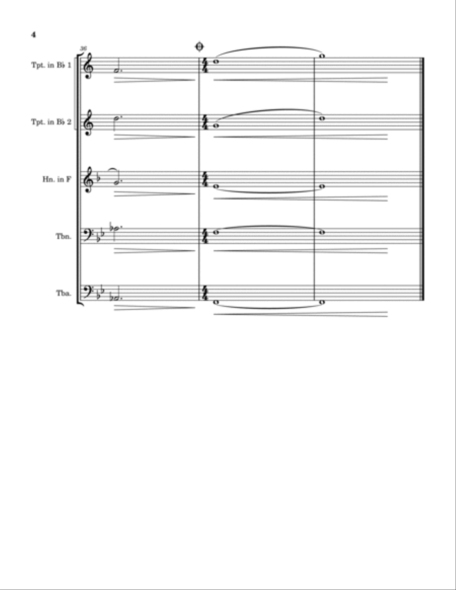 Theme Indiana Jones 3 Brass Quintet scores gallery preview page 4