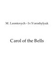 Carol of the Bells for violin solo